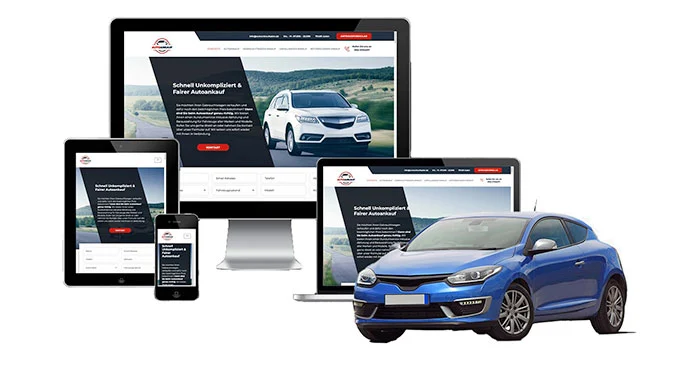 ankauf mobil Ankaufseite mobil – Autoankauf Telgte mit rotem PKW